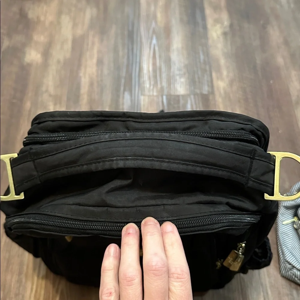 Jujube Backpack Diaper Bag Black & Gold‎ with 2 pouches
